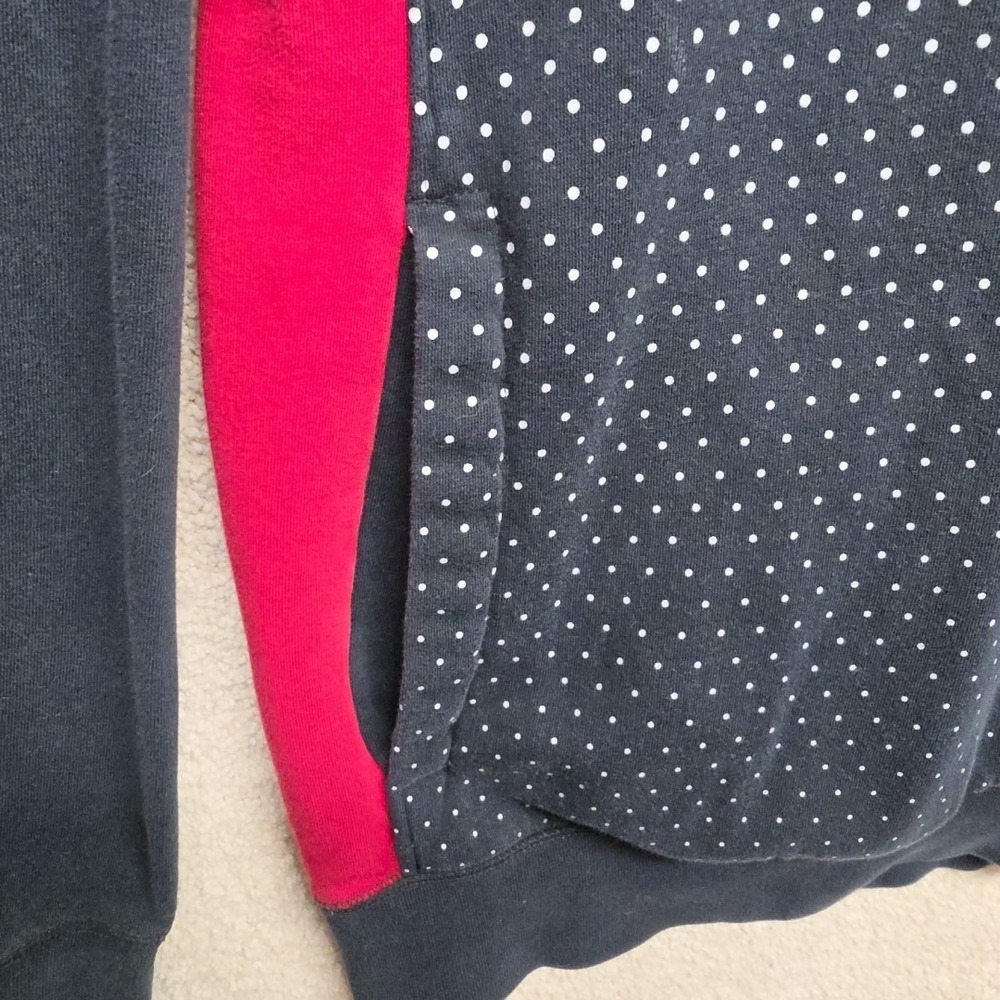 Jordan Polka Dot Pullover Hoodie Black Red White Men's Long Sleeve Sports Size M - Picture 7 of 12
